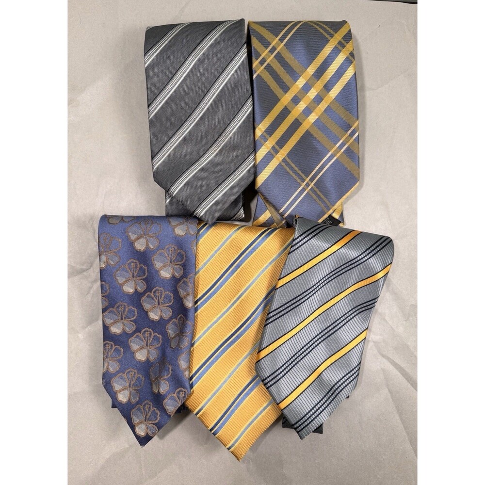 Ermenegildo Zegna Silk Ties Made In Italy Lot Of 5, Multi-Color Lot